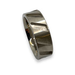 Angled rectangle inlay channel titanium ring core - ringsupplies.com