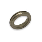 Rounded edge titanium narrow channel unfinished blank - ringsupplies.com