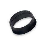 Black Ebony Wood flat ring core - ringsupplies.com