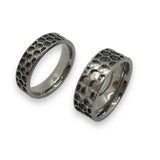 Honeycomb inlay channel titanium ring core - ringsupplies.com