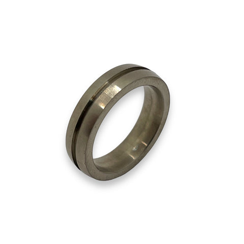 Semi finished titanium narrow inlay ring core - ringsupplies.com