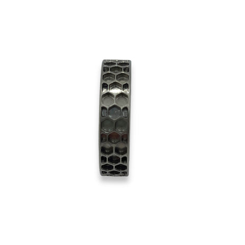 Honeycomb 6mm inlay channel titanium ring core - ringsupplies.com