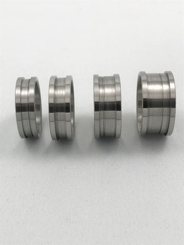 2 piece ring core in titanium available in different widths and sizes 
