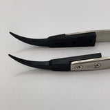 Stainless steel tweezers with replaceable tips for ring inlay