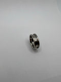 Long rectangle inlay channels titanium ring core