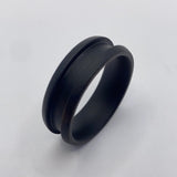 Channel Black Ebony Wood ring core