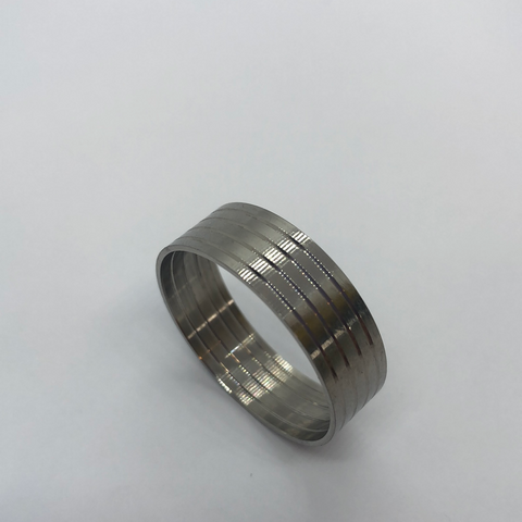 Titanium double inlay ring core Inside and outside