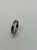 Cup and inlay channels titanium ring core 4mm total