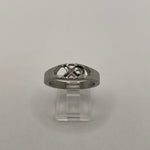 Titanium inlay ribbon ring