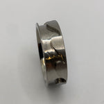 Ocean wave inlay channel titanium ring core
