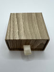 Wood grain textured paper ring boxes