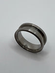 Top and Side inlay channels titanium ring core