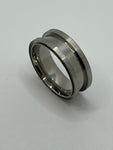 Top and Side inlay channels titanium ring core