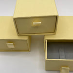 PACK of Wood grain textured paper ring boxes