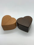 Heart shape wood ring boxes