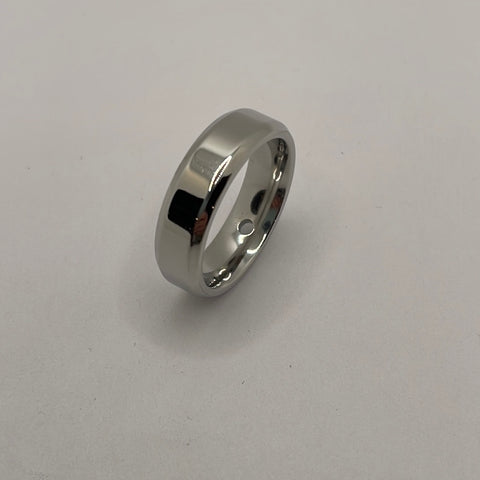 Cobalt chrome beveled edge ring core with stone setting hole ZBL-3997