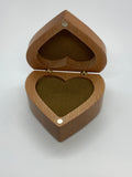Heart shape wood ring boxes