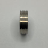 Titanium Narrow inlay dual channel ring