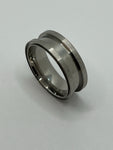 Top and Side inlay channels titanium ring core