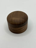Round walnut ring box