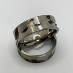 Ocean wave inlay channel titanium ring core