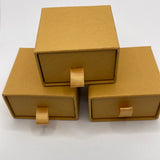 PACK of Wood grain textured paper ring boxes