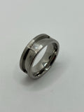 Long rectangle inlay channels titanium ring core