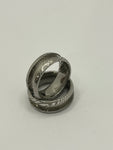 Rounded edge Stainless Damascus Channel ring core 8mm total width