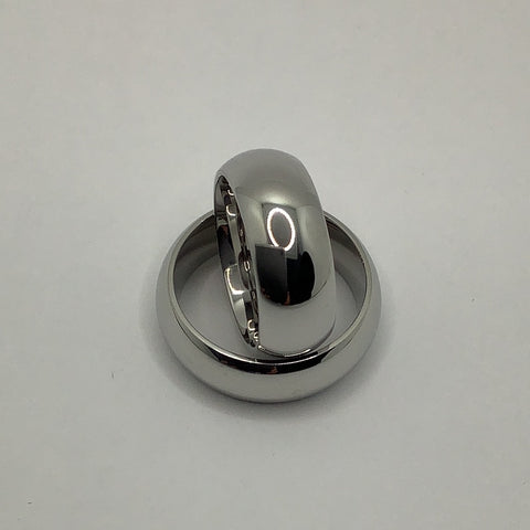 Domed Cobalt chrome 8 mm width finished ring