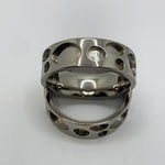 Various dots inlay channel titanium ring core 6 mm and 8 mm