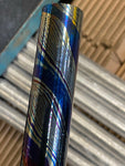 Titanium Damascus Patterned bar stock per inch