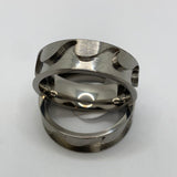 Ocean wave inlay channel titanium ring core