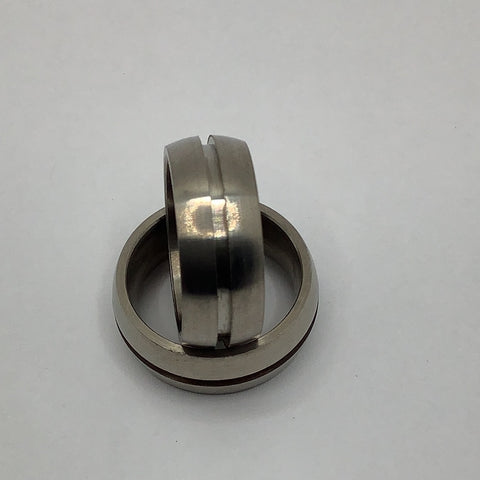 Titanium narrow inlay Channel ring core