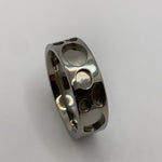 Various dots inlay channel titanium ring core 6 mm and 8 mm
