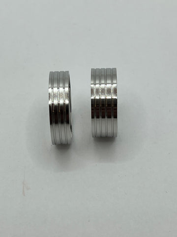 Cobalt chrome comfort fit flat ring cores, 6mm and 8mm total widths