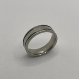 Cobalt Chrome 2 Channel inlay ring core with rounded edge