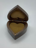 Heart shape wood ring boxes