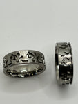 Flame inlay channel titanium ring core