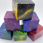 Dyed box elder wood ring cubes blank