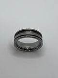 Tungsten 2 Channel Offset 1 large 1 small inlay channel ring core