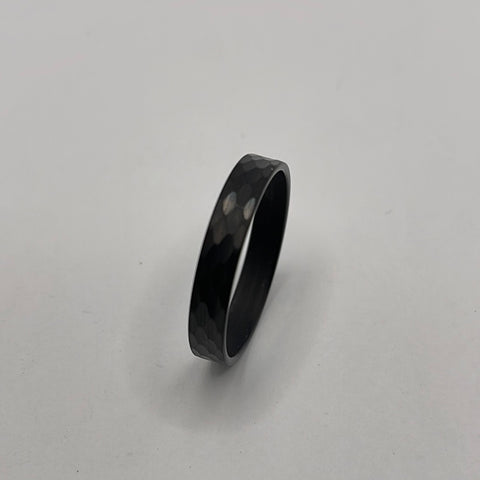 Hammered tungsten Black Brushed finish, outside ring core 4mm, 6mm and 8 mm for interior inlaying