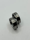 Tungsten Offset inlay single 2mm channel ring core