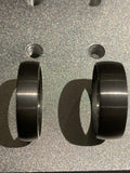 Domed Brushed Tungsten outside ring core for interior inlaying