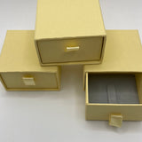 PACK of Wood grain textured paper ring boxes